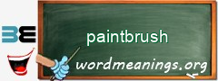 WordMeaning blackboard for paintbrush
